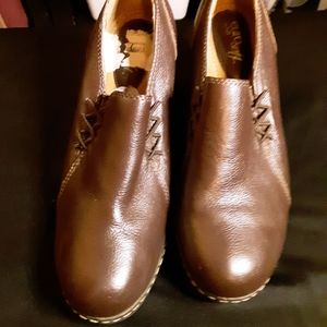 euro soft slip ons brown leather upper 8.5M